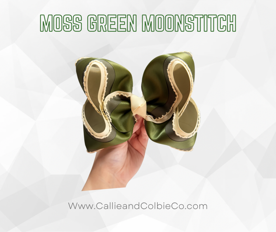 Moss green moonstitch