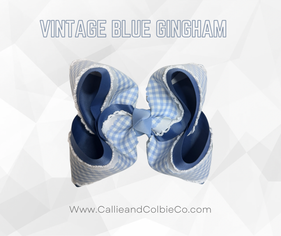 Vintage blue gingham