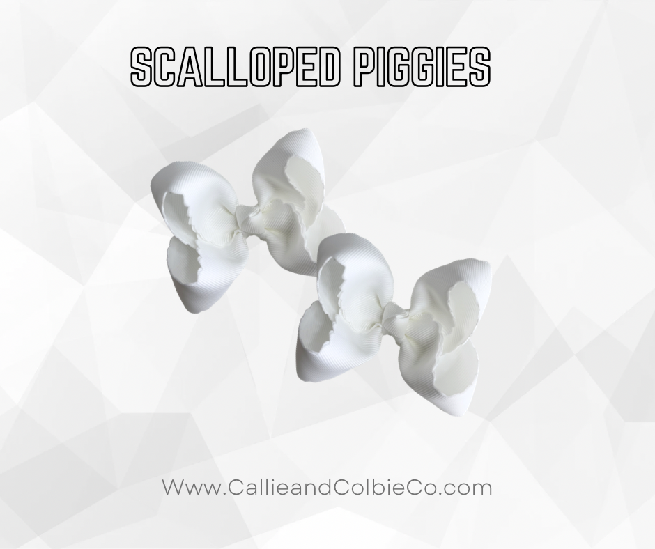 White Scalloped Piggies