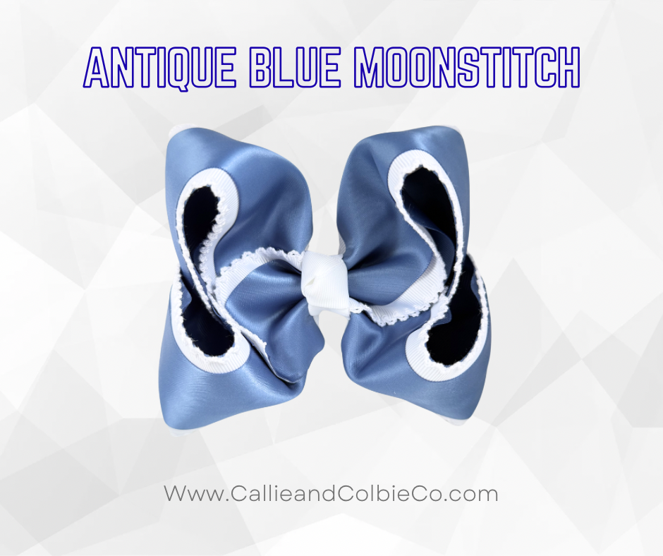 Antique Blue Moonstitch