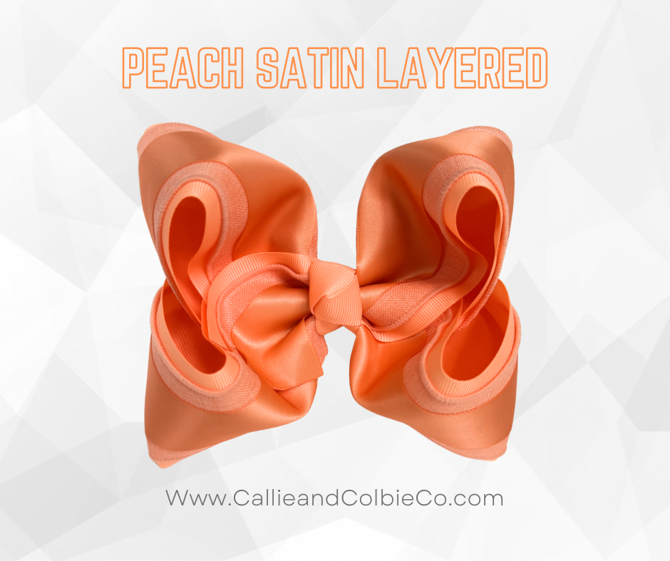 Peach Satin Layered