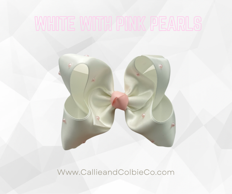 White with Pink Pearls