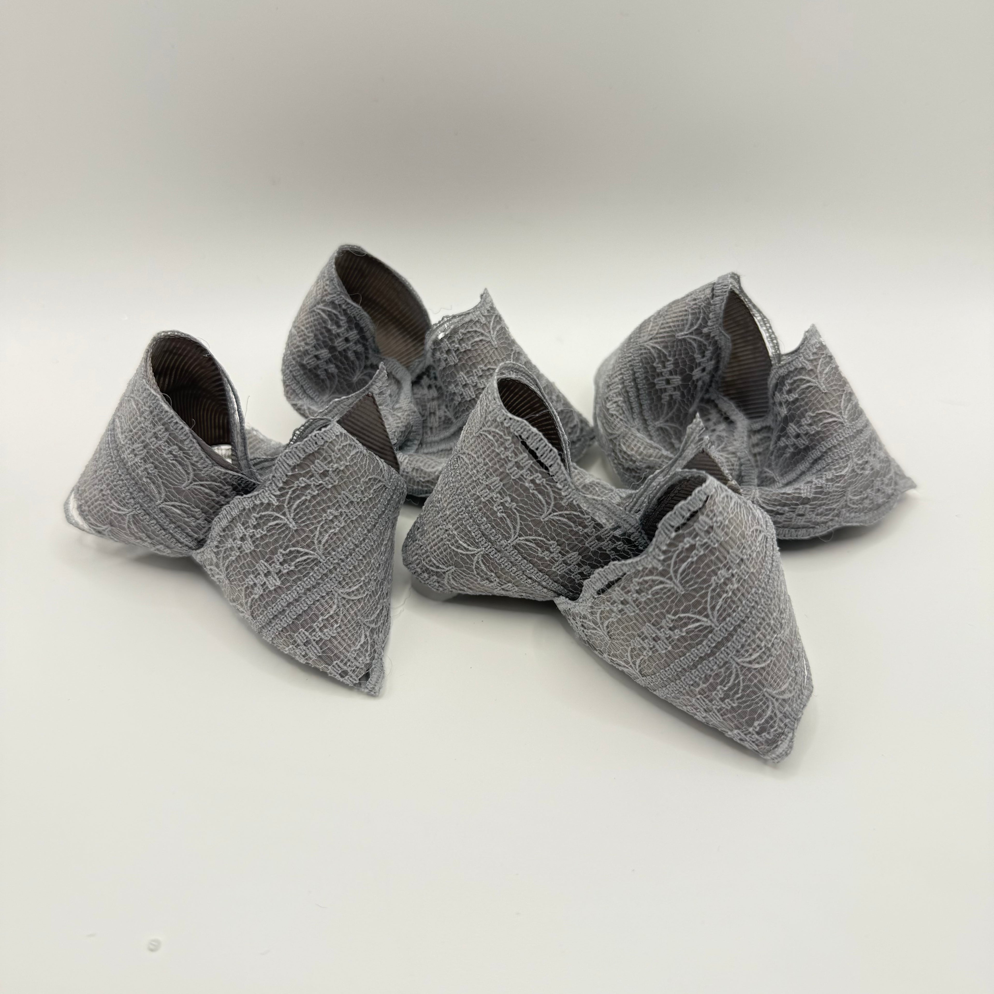 LAST CHANCE Grey Lace piggies