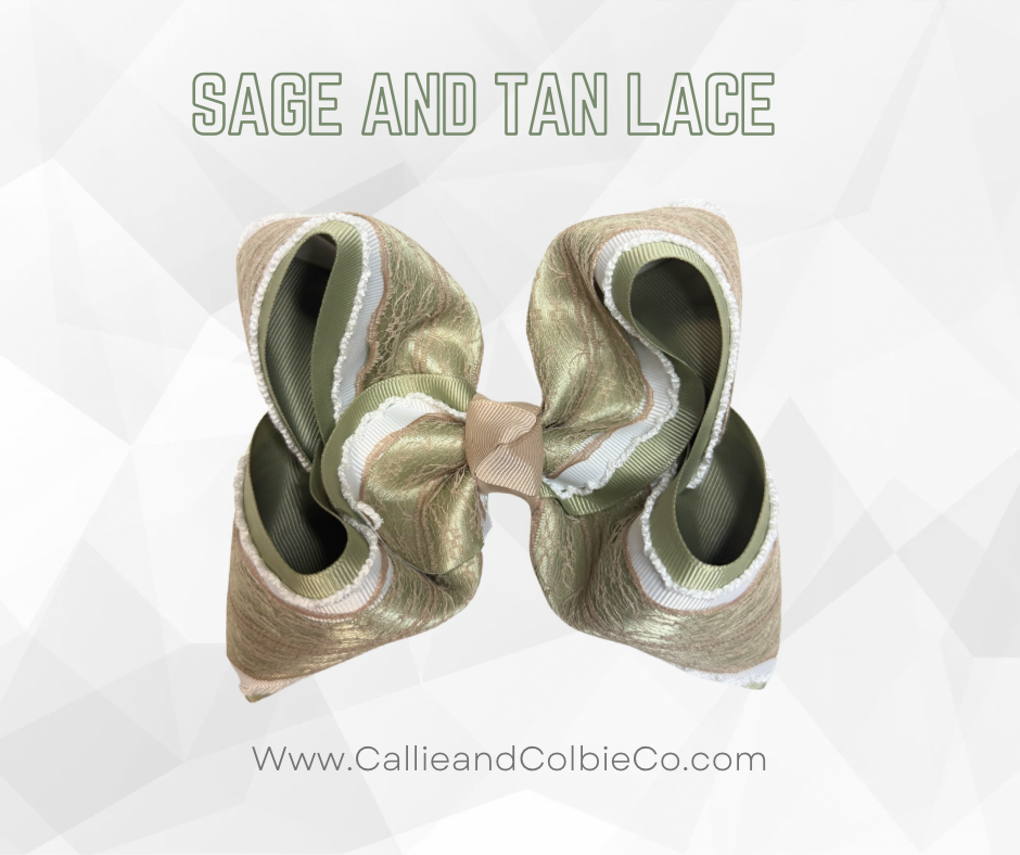 Sage and Tan Lace