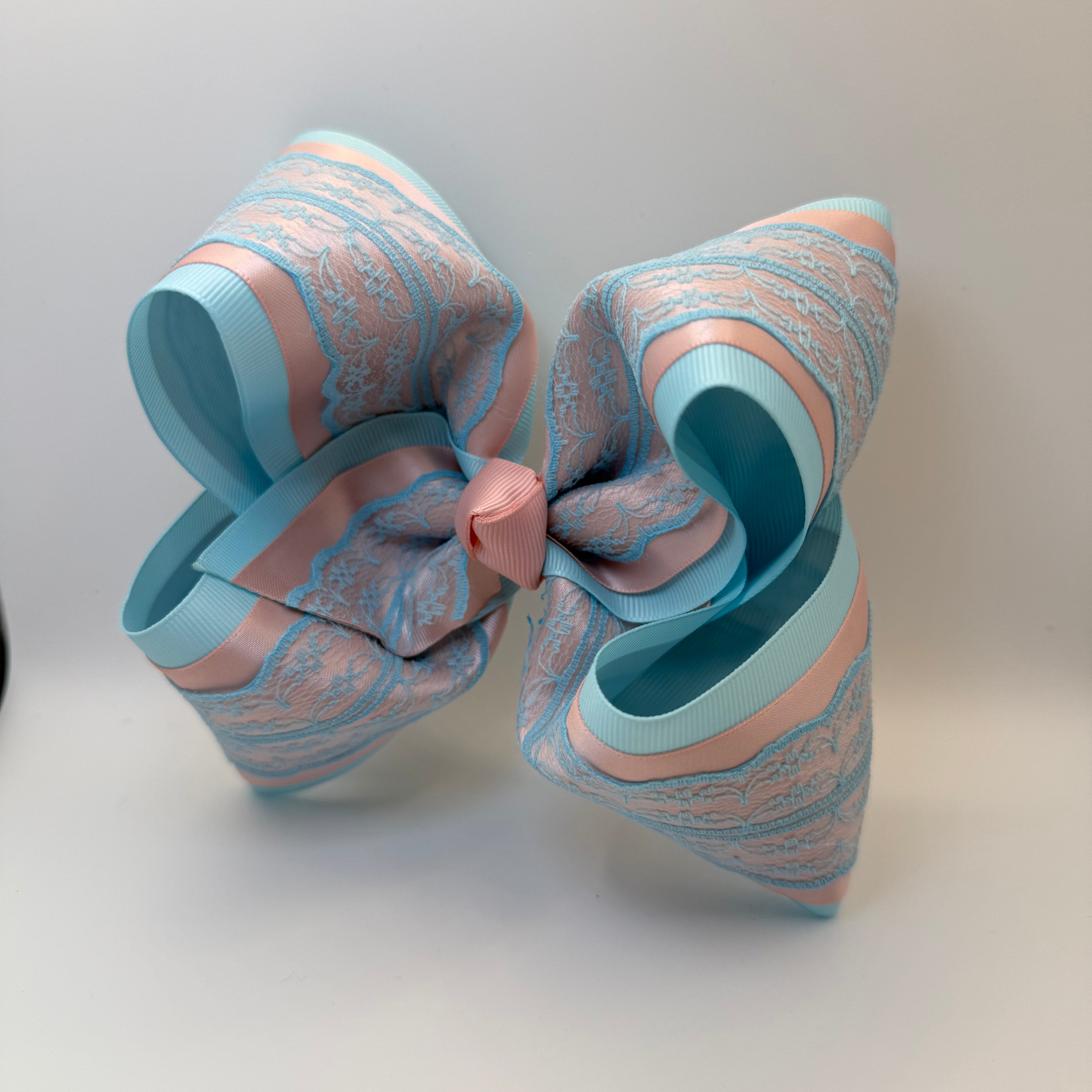 Baby Blue + Pink Lace