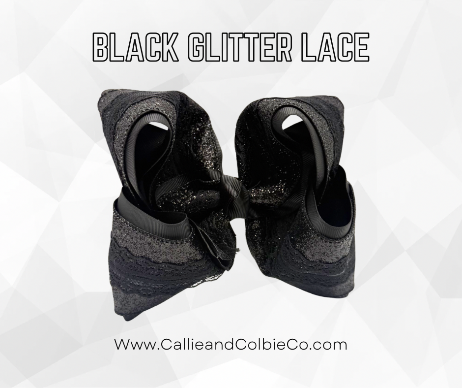 Black Glitter Lace