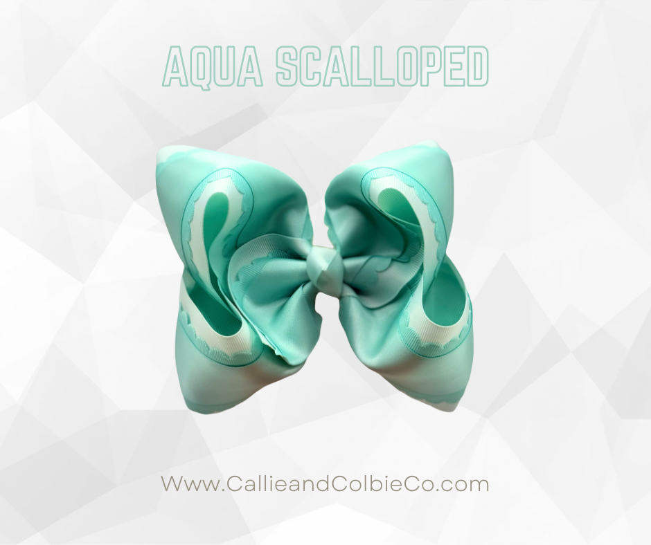 Aqua Scalloped