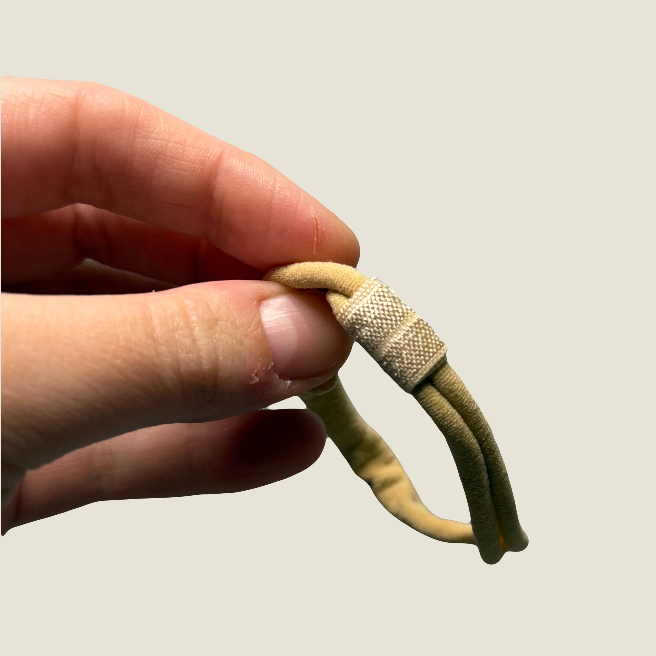 Nylon clip-on headband