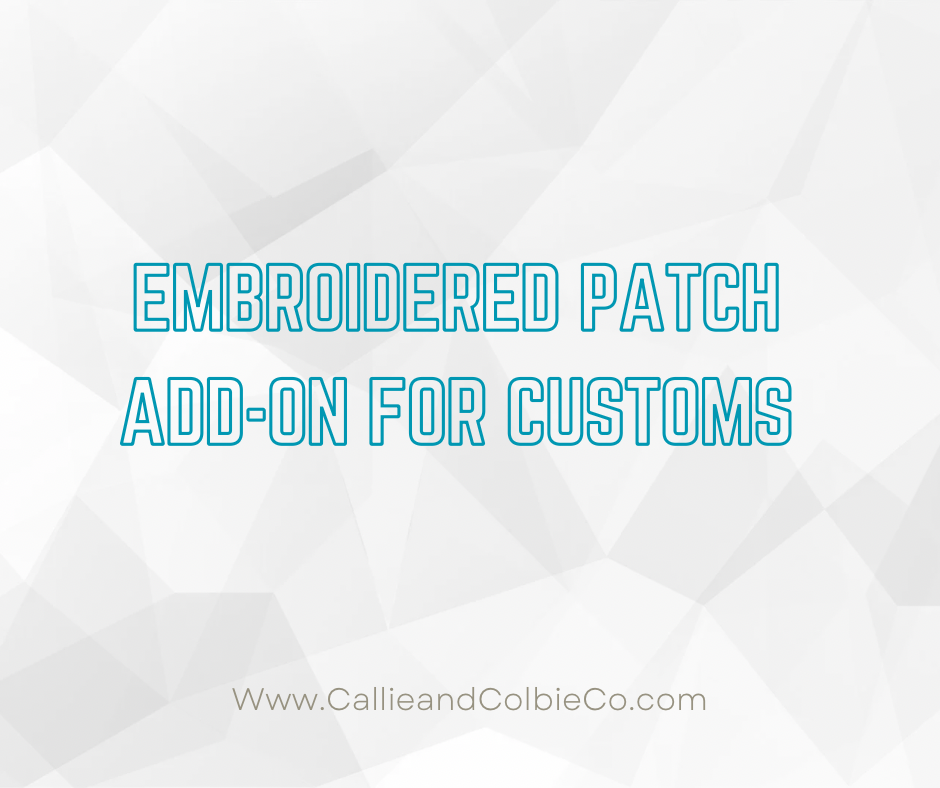 Embroidered patch add-on